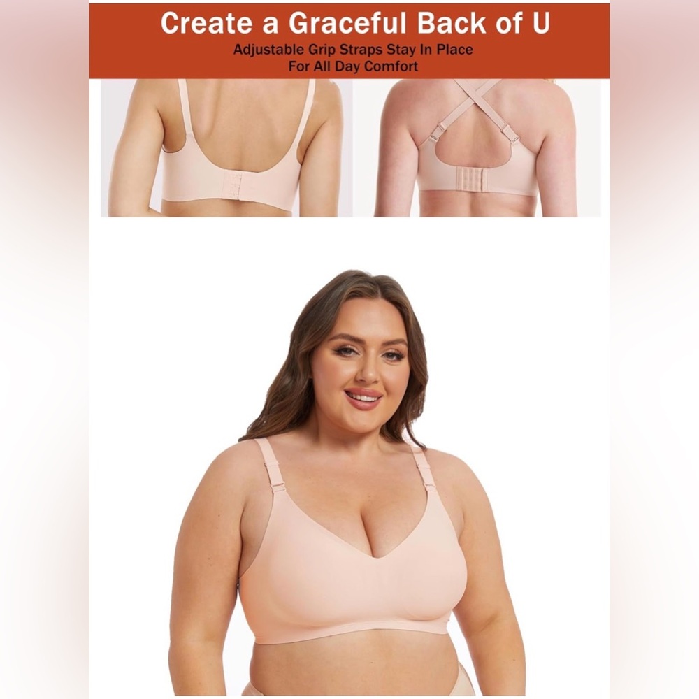 🆕 Cream Strapless Bra with Hook Closure - Picture 7 of 8